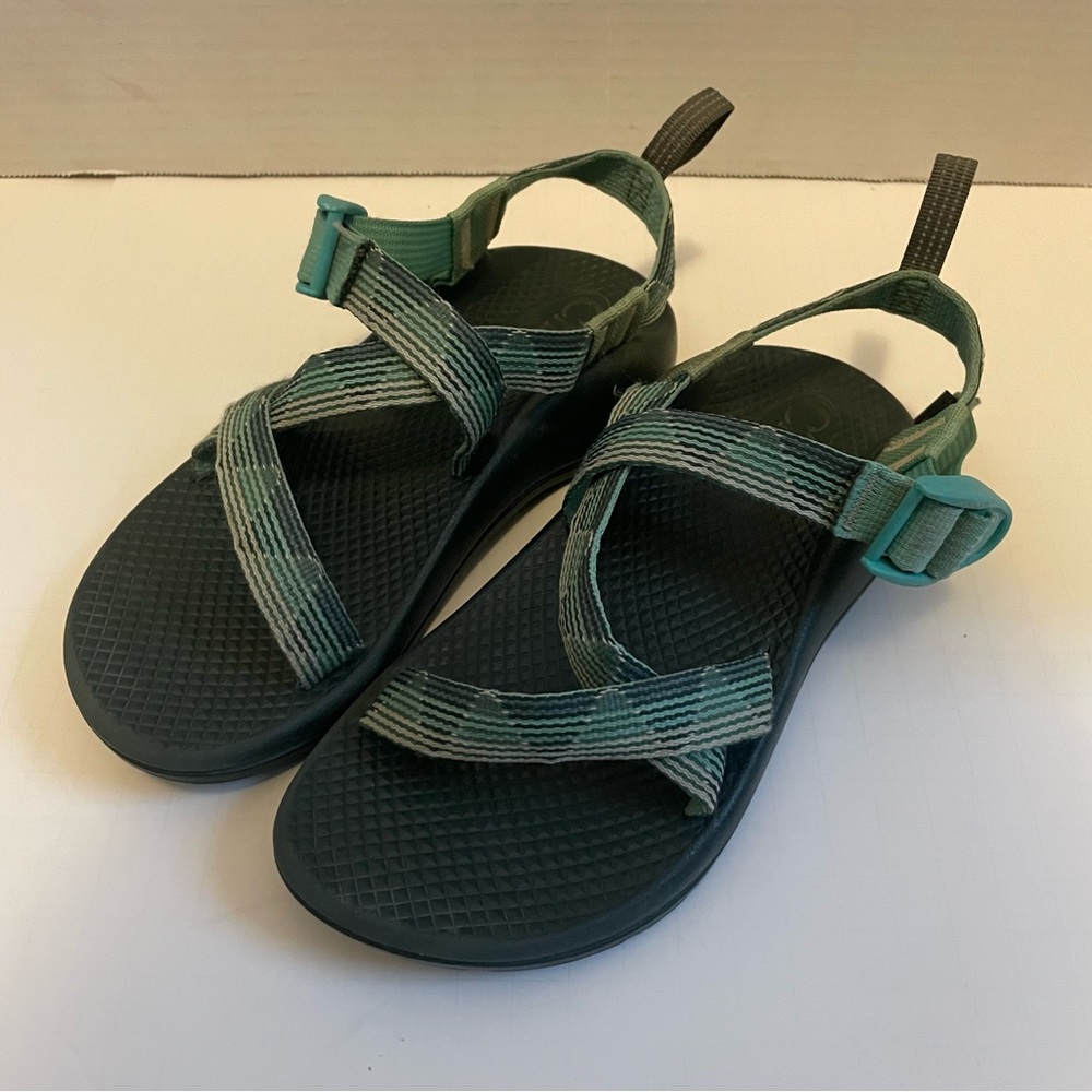 CHACO Z/1 Ecotread Girl's Waterproof Sandals Size 2 Marled Pine J180020